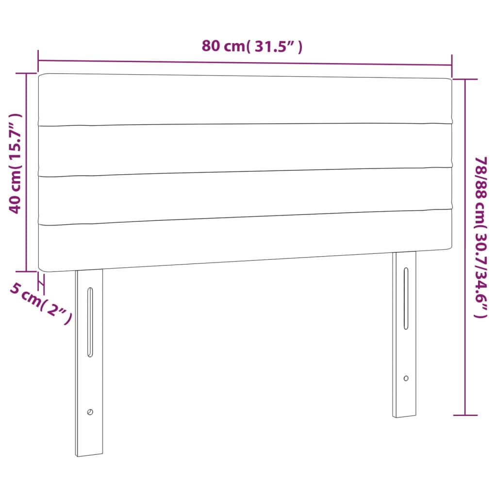 vidaXL Kopfteil Dunkelblau 80x5x78/88 cm Samt