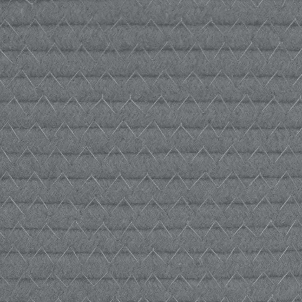 vidaXL Aufbewahrungskorb Grau und Weiß Ø49x65 cm Baumwolle
