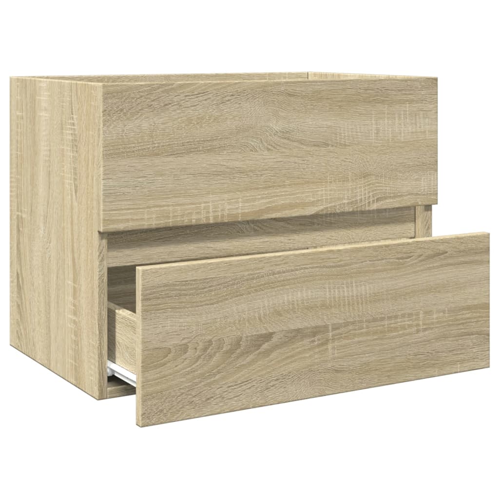 vidaXL Waschbeckenunterschrank Sonoma-Eiche 60x38,5x45cm Holzwerkstoff