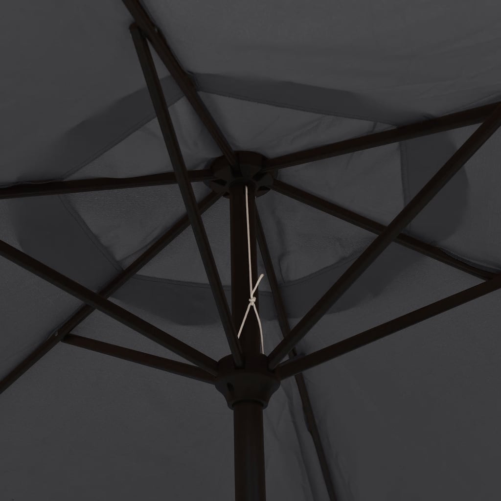 vidaXL Sonnenschirm mit Metall-Mast 300 cm Schwarz