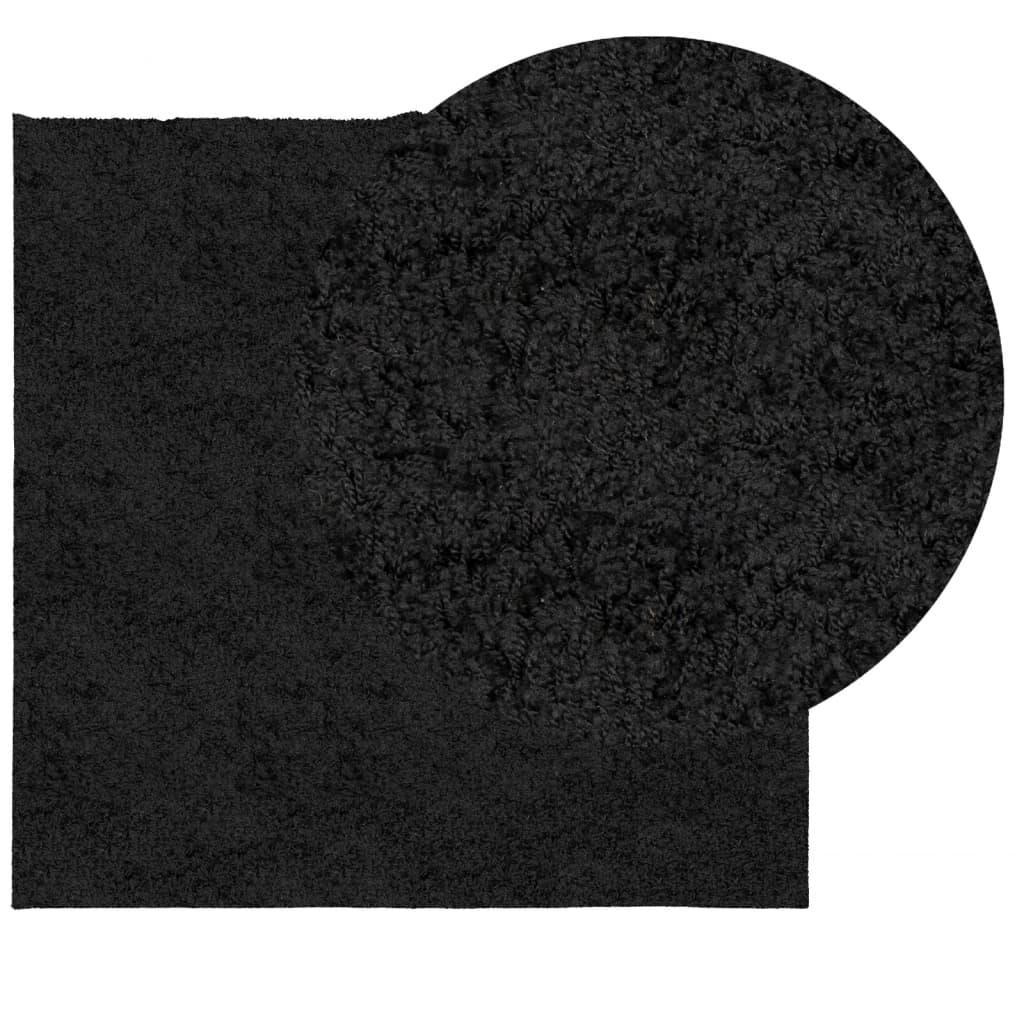 vidaXL Shaggy-Teppich PAMPLONA Hochflor Modern Schwarz 160x160 cm