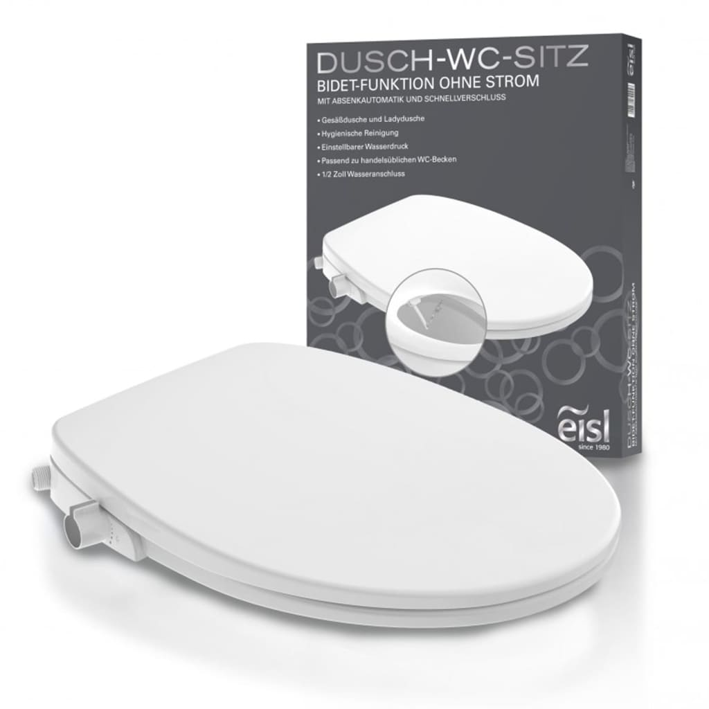 EISL Dusch-WC-Aufsatz Soft Close Weiß im vidaXL Trendshop