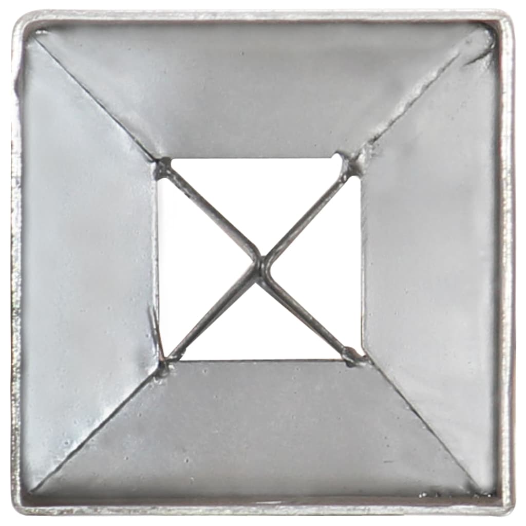 vidaXL Erdspieße 12 Stk. Silbern 7×7×90 cm Verzinkter Stahl