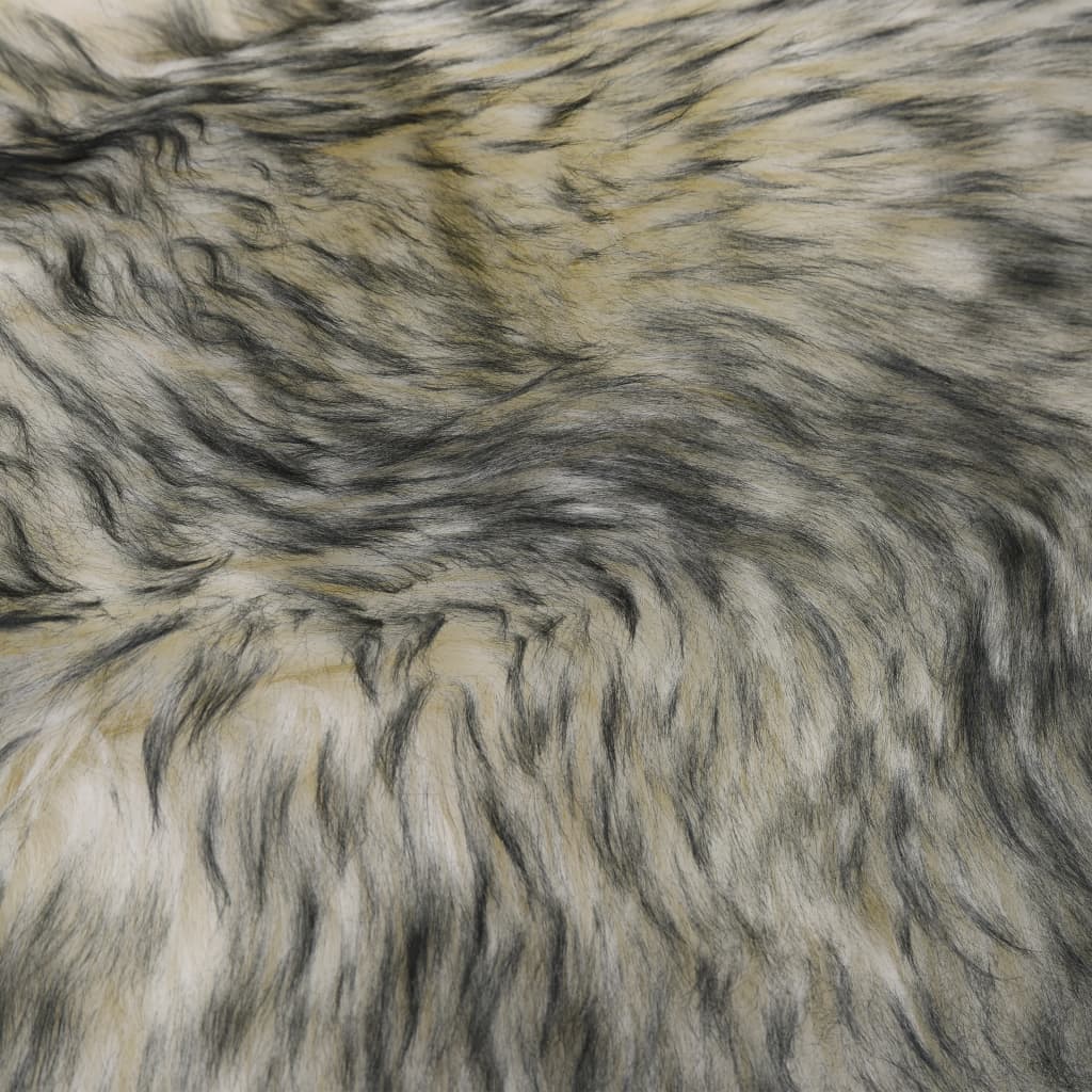 vidaXL Schaffell-Teppich 60×90 cm Dunkelgrau Mélange