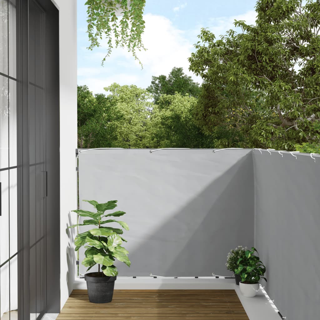 vidaXL Balkon-Sichtschutz Grau 300x120 cm PVC