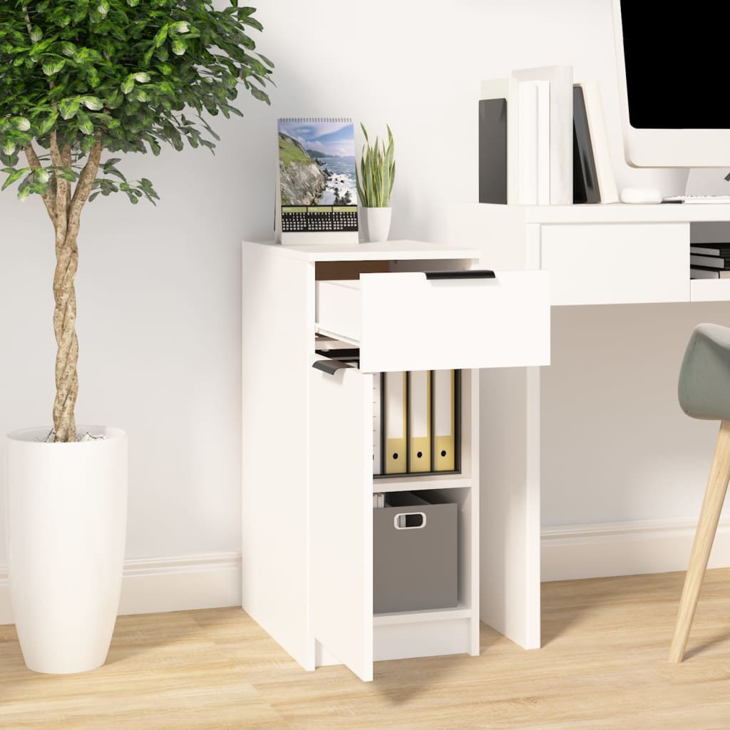 vidaXL Schreibtischschrank Weiß 33,5x50x75 cm Holzwerkstoff