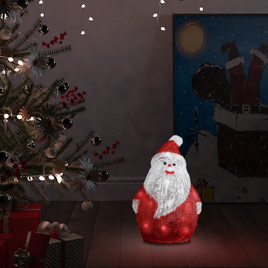vidaXL LED-Weihnachtsmann Acryl Indoor und Outdoor 28 cm