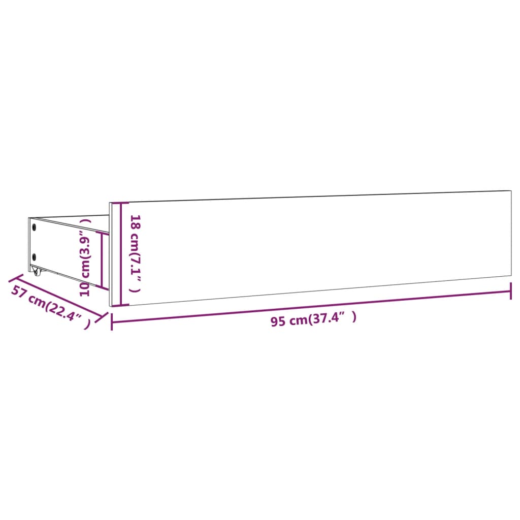 vidaXL Bett mit Schubladen 160x200 cm