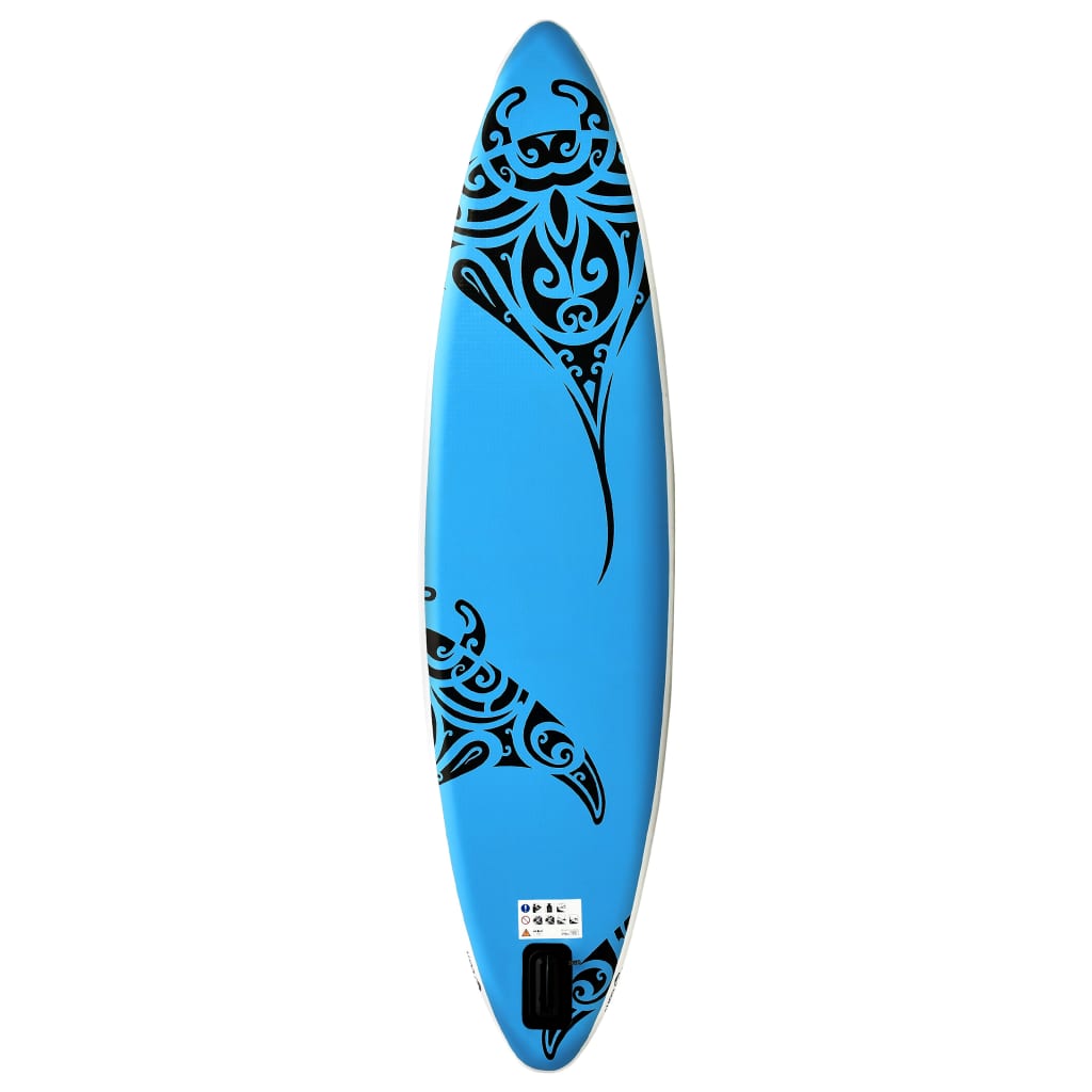 vidaXL Aufblasbares Stand Up Paddle Board Set 366x76x15 cm Blau