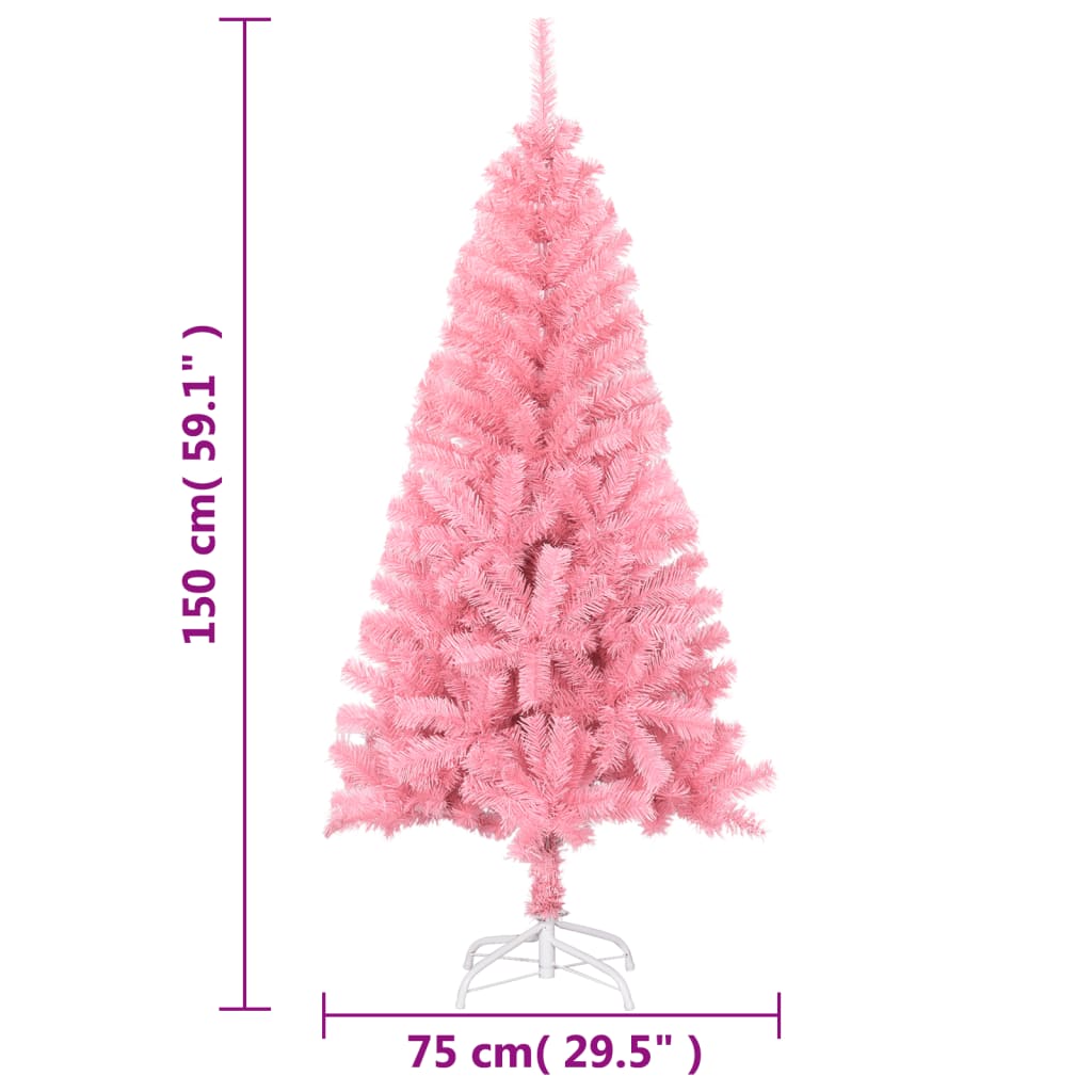 vidaXL Künstlicher Weihnachtsbaum mit Ständer Silber 180 cm PET