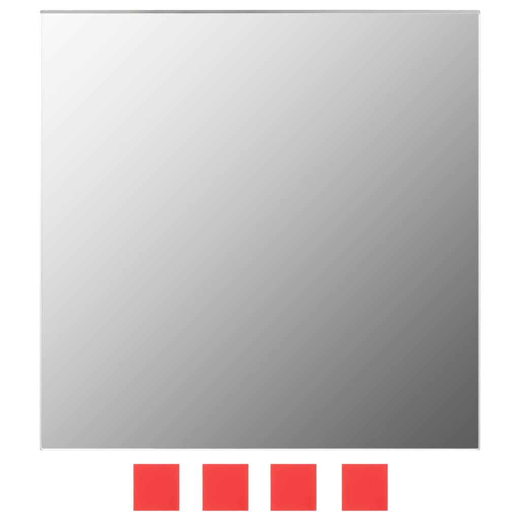 vidaXL 7-teiliges Wandspiegelset Quadratisch Glas