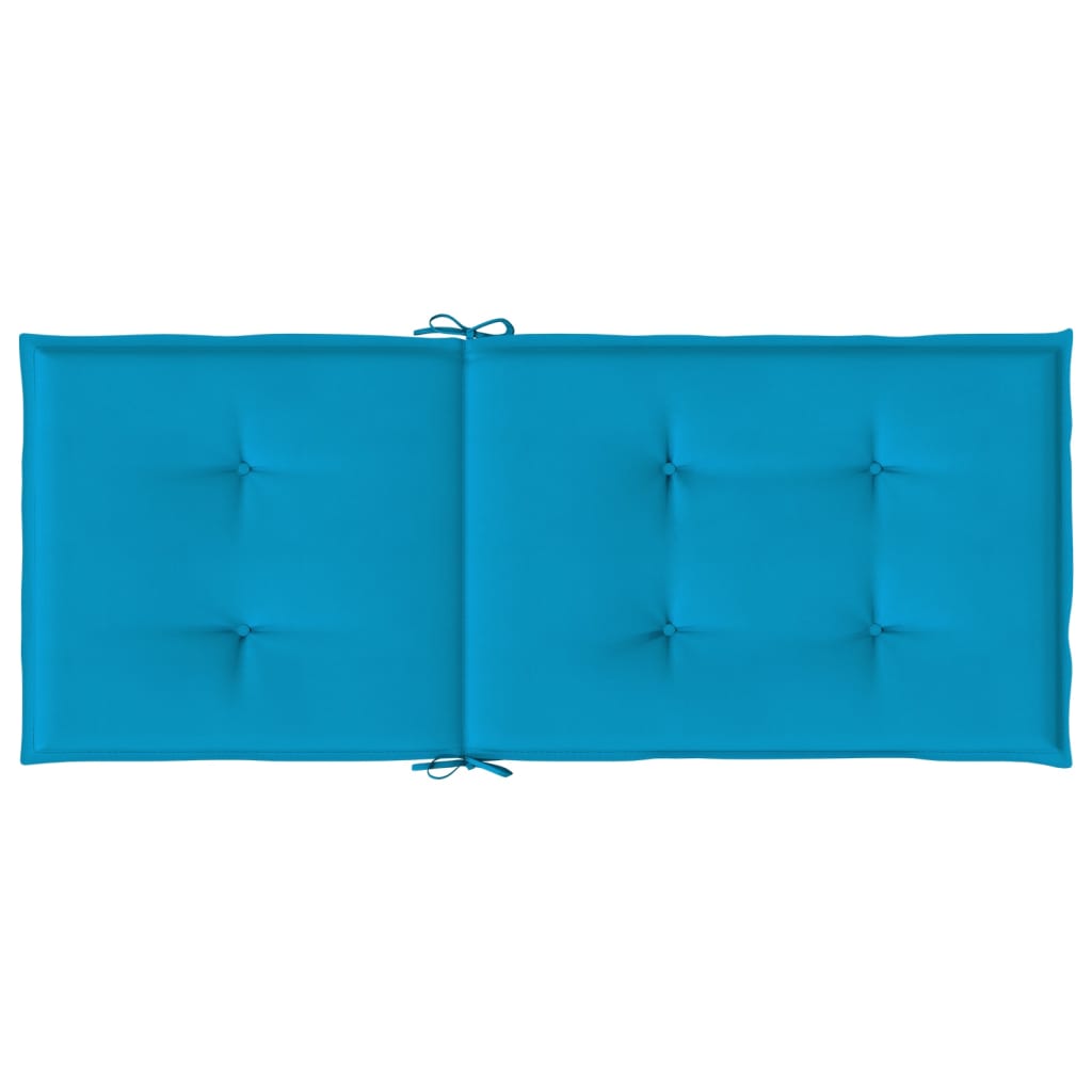 vidaXL Gartenstuhlauflagen für Hochlehner 6 Stk. Blau 120x50x3cm Stoff