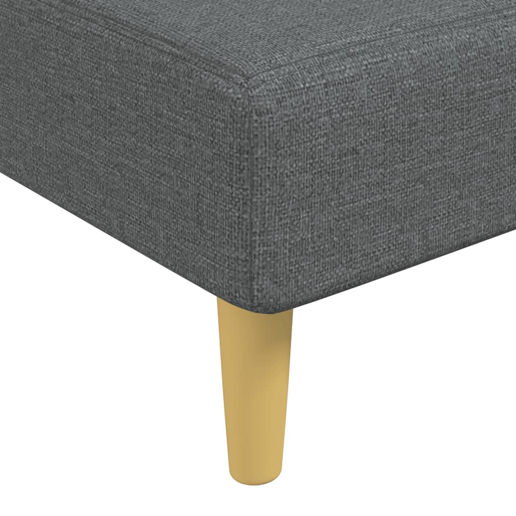 vidaXL Schlafsofa in L-Form Dunkelgrau 279x140x70 cm Stoff