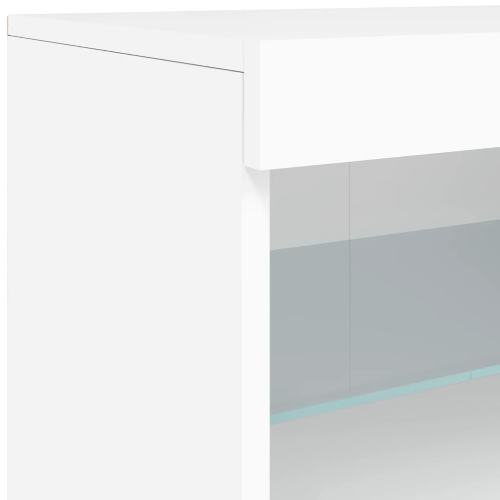 vidaXL Sideboard mit LED-Leuchten Weiß 41x37x67 cm