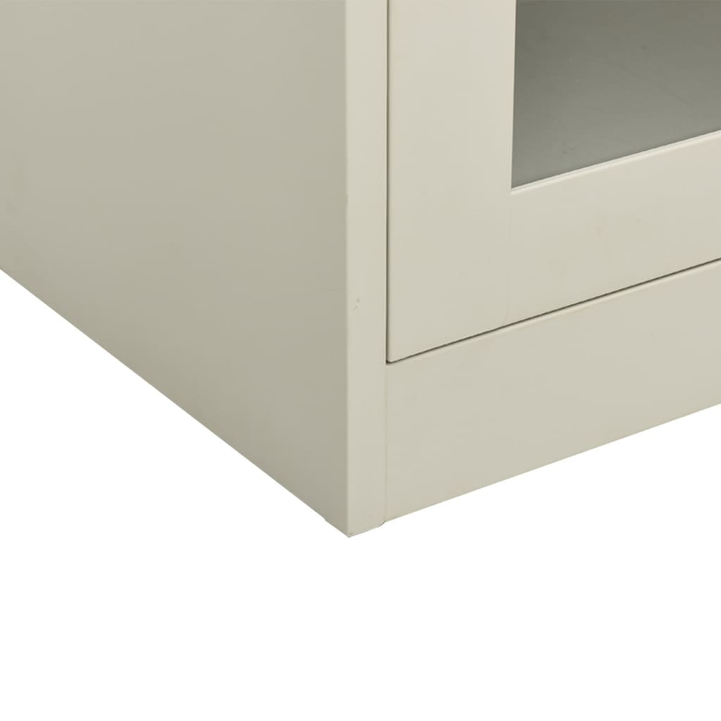 vidaXL Büroschrank mit Pflanzkasten Hellgrau 90x40x113 cm Stahl