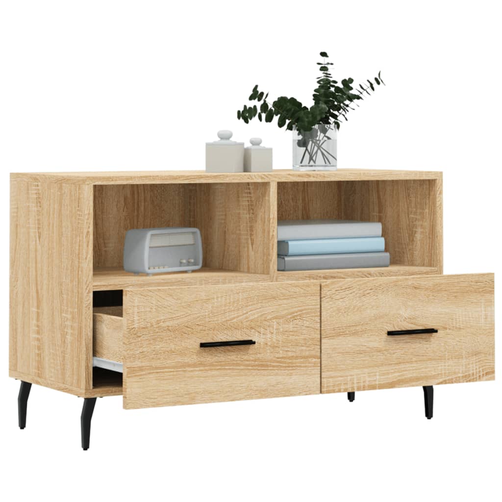 vidaXL TV-Schrank Sonoma-Eiche 80x36x50 cm Holzwerkstoff