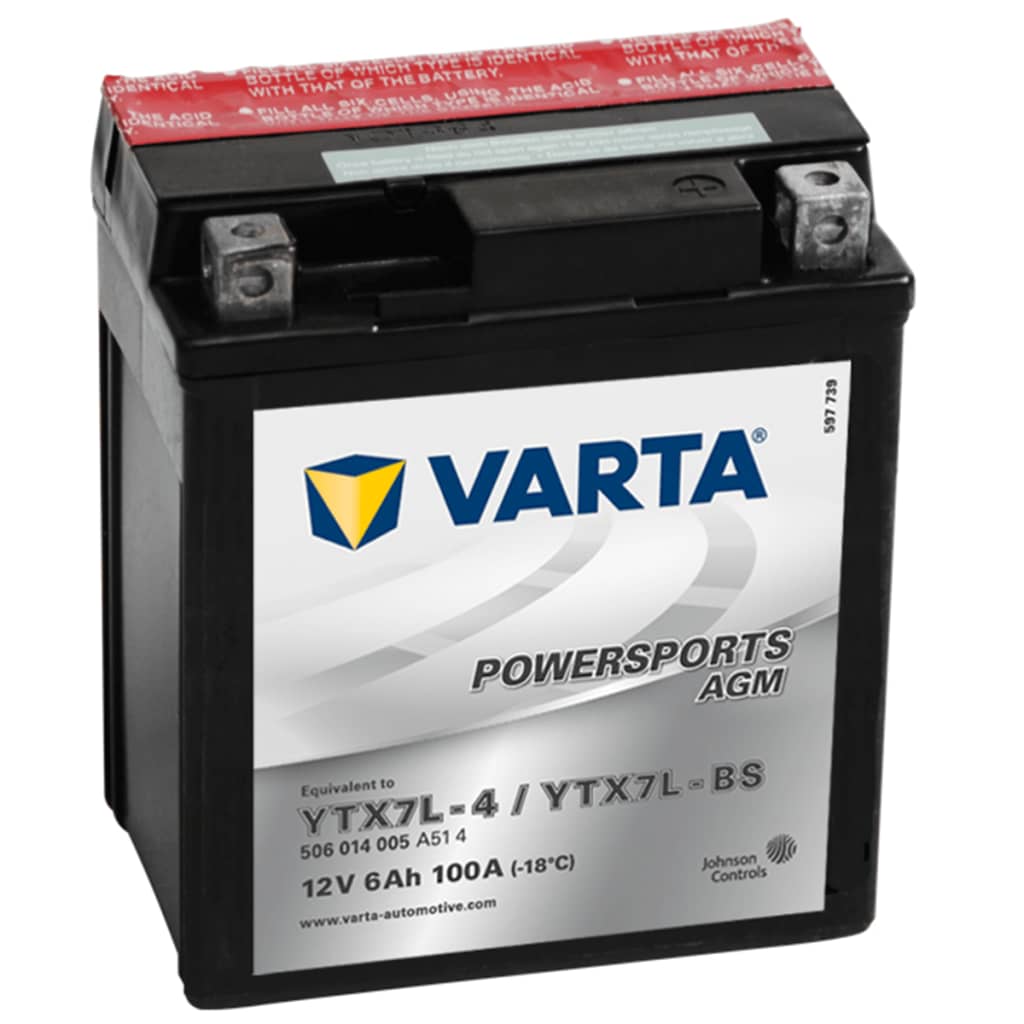 Varta AGM-Batterie 12V 6Ah YTX7L-4 / YTX7L-BS
