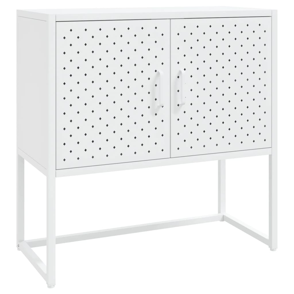 vidaXL Sideboard Weiß 75x35x75 cm Stahl