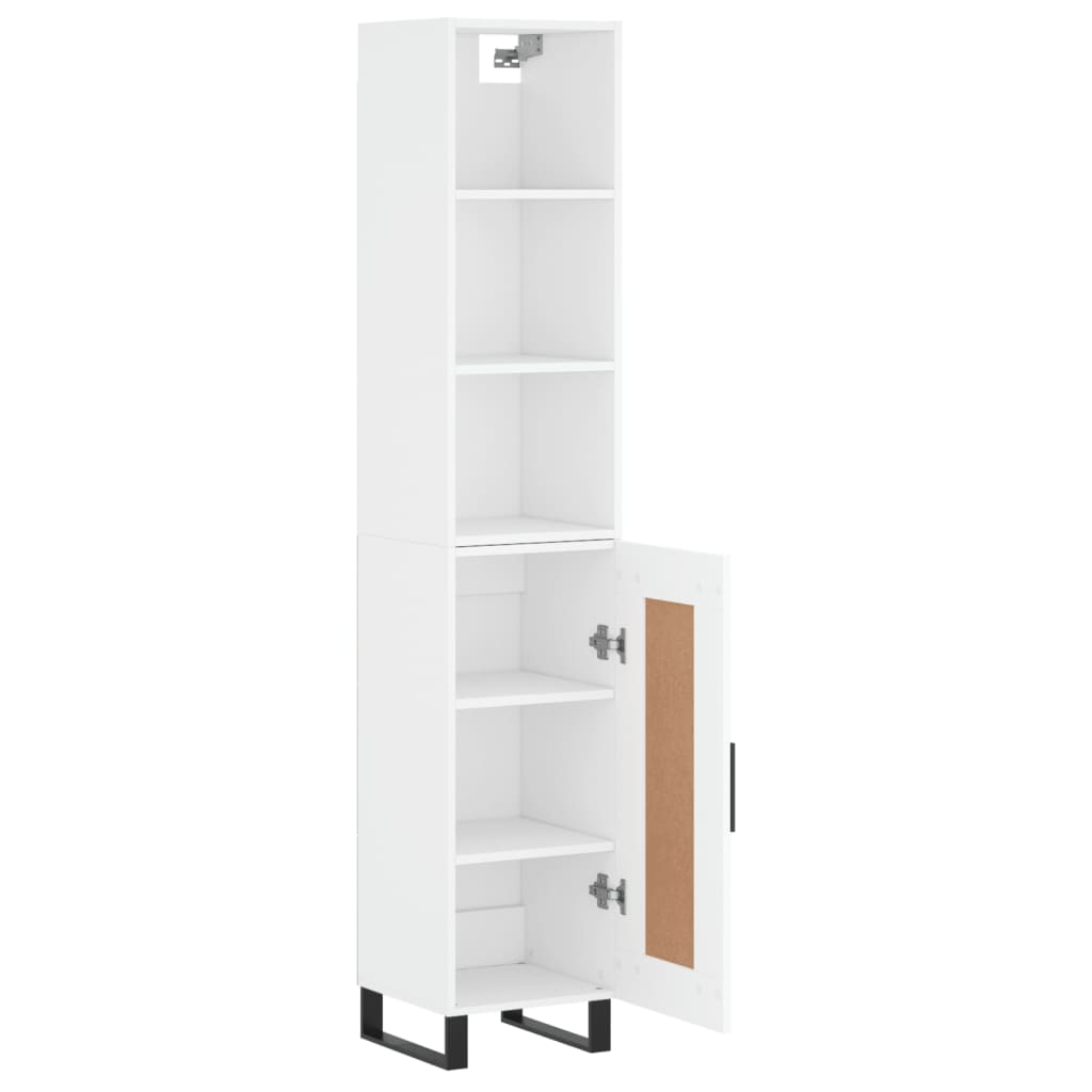 vidaXL Highboard Weiß 34,5x34x180 cm Holzwerkstoff