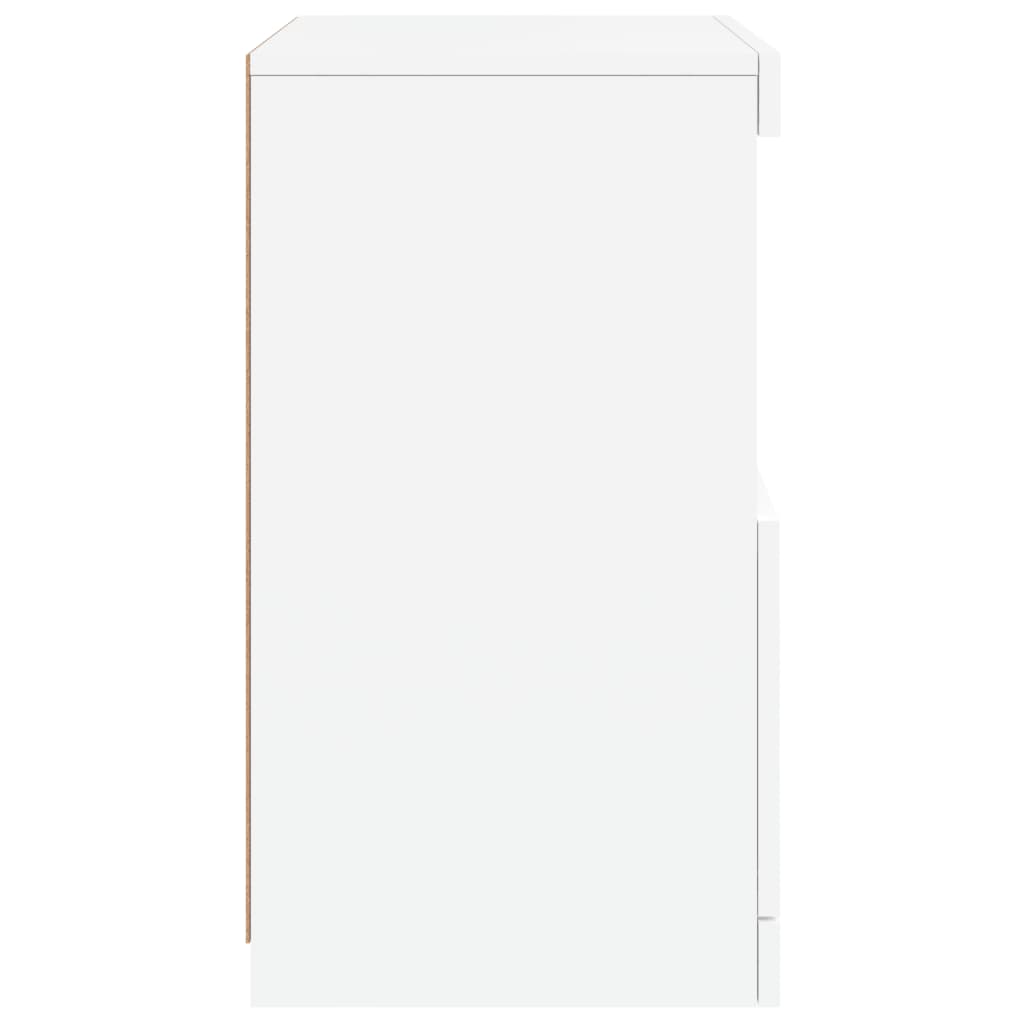 vidaXL Sideboard mit LED-Leuchten Weiß 41x37x67 cm