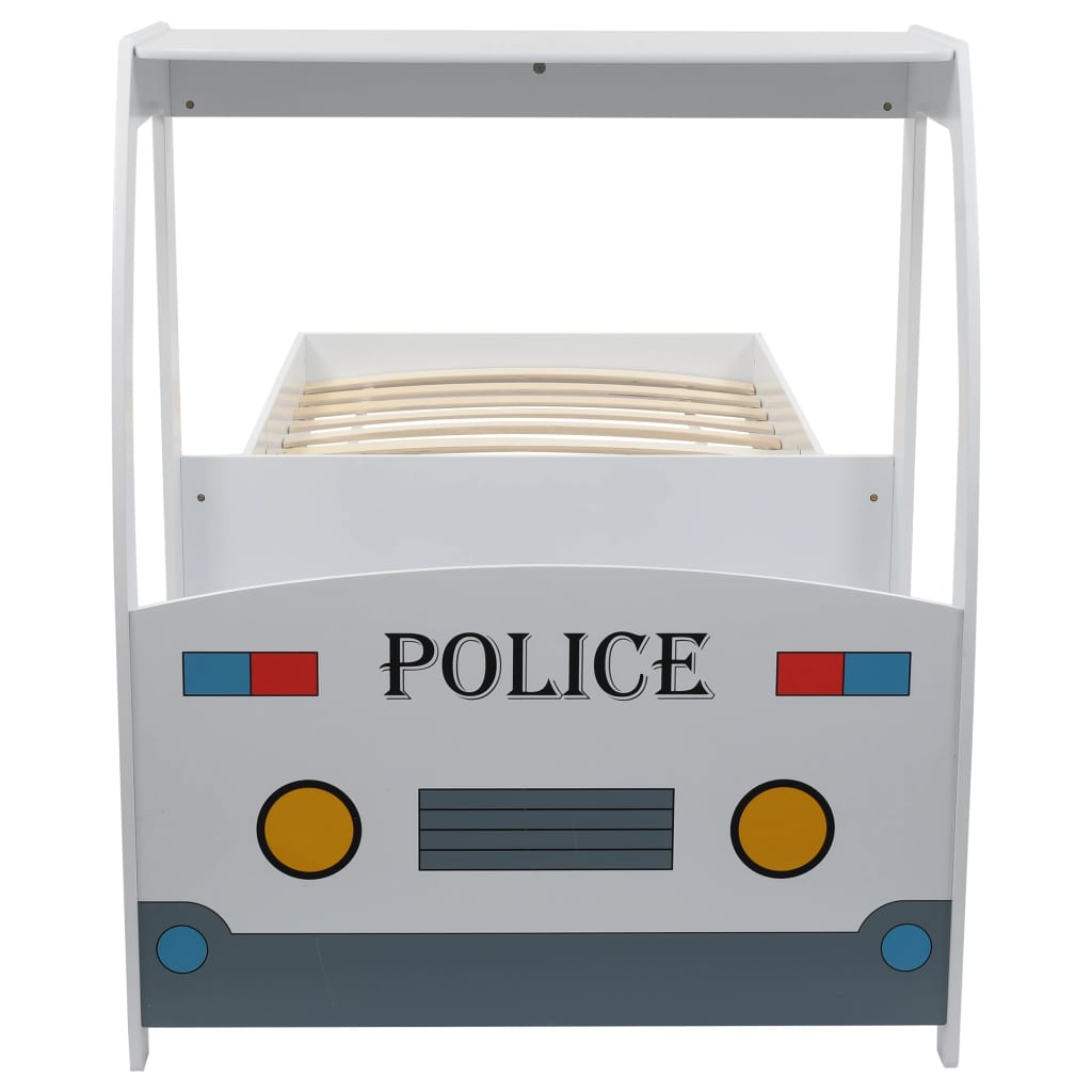 vidaXL Polizeiauto-Kinderbett mit Matratze 90x200 cm 7 Zone H3