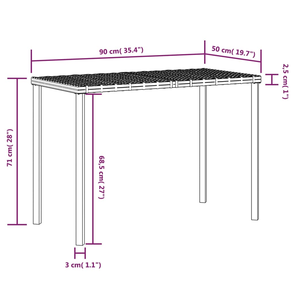 vidaXL 5-tlg. Sofagarnitur in L-Form mit Kissen Poly Rattan Grau