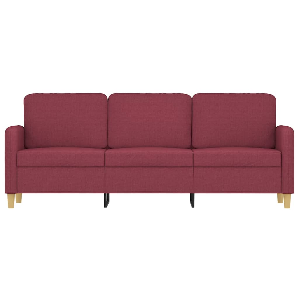 vidaXL 3-Sitzer-Sofa Weinrot 180 cm Stoff