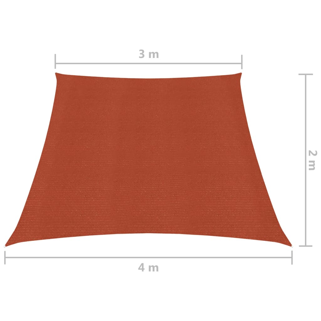 vidaXL Sonnensegel 160 g/m² Terrakottarot 3/4x2 m HDPE