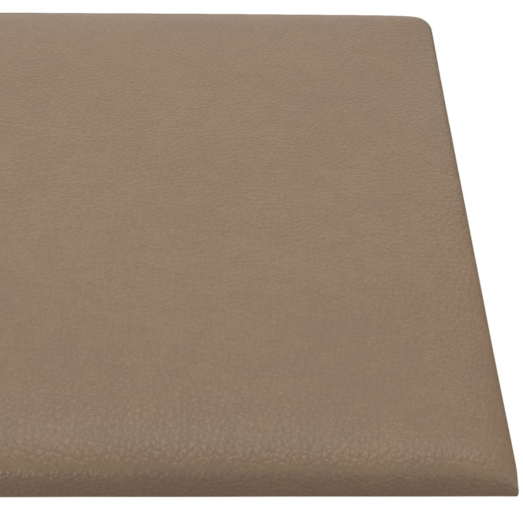 vidaXL Wandpaneele 12 Stk. Cappuccino-Braun 30x15cm Kunstleder 0,54 m²