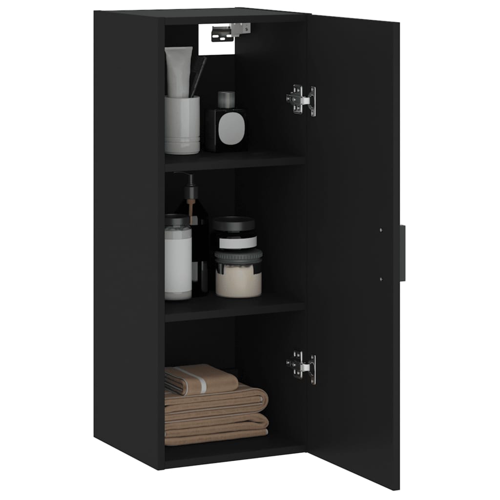 vidaXL Wandschrank Schwarz 34,5x34x90 cm