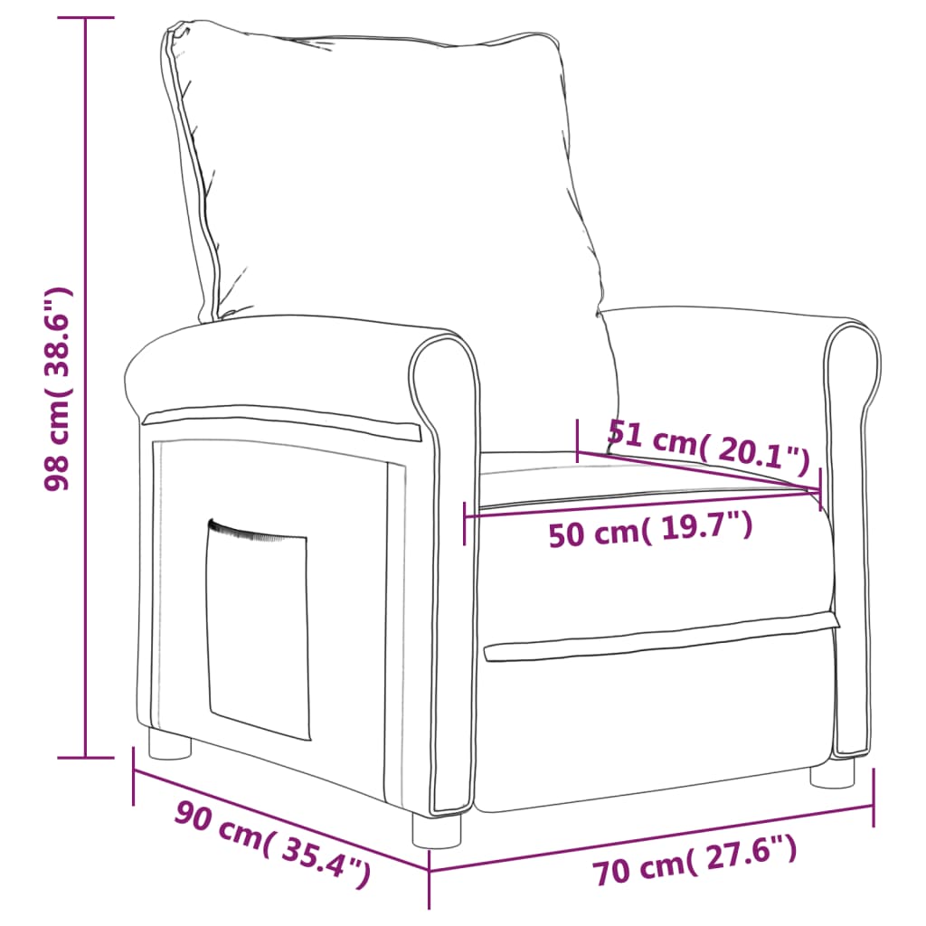 vidaXL Relaxsessel Braun Stoff