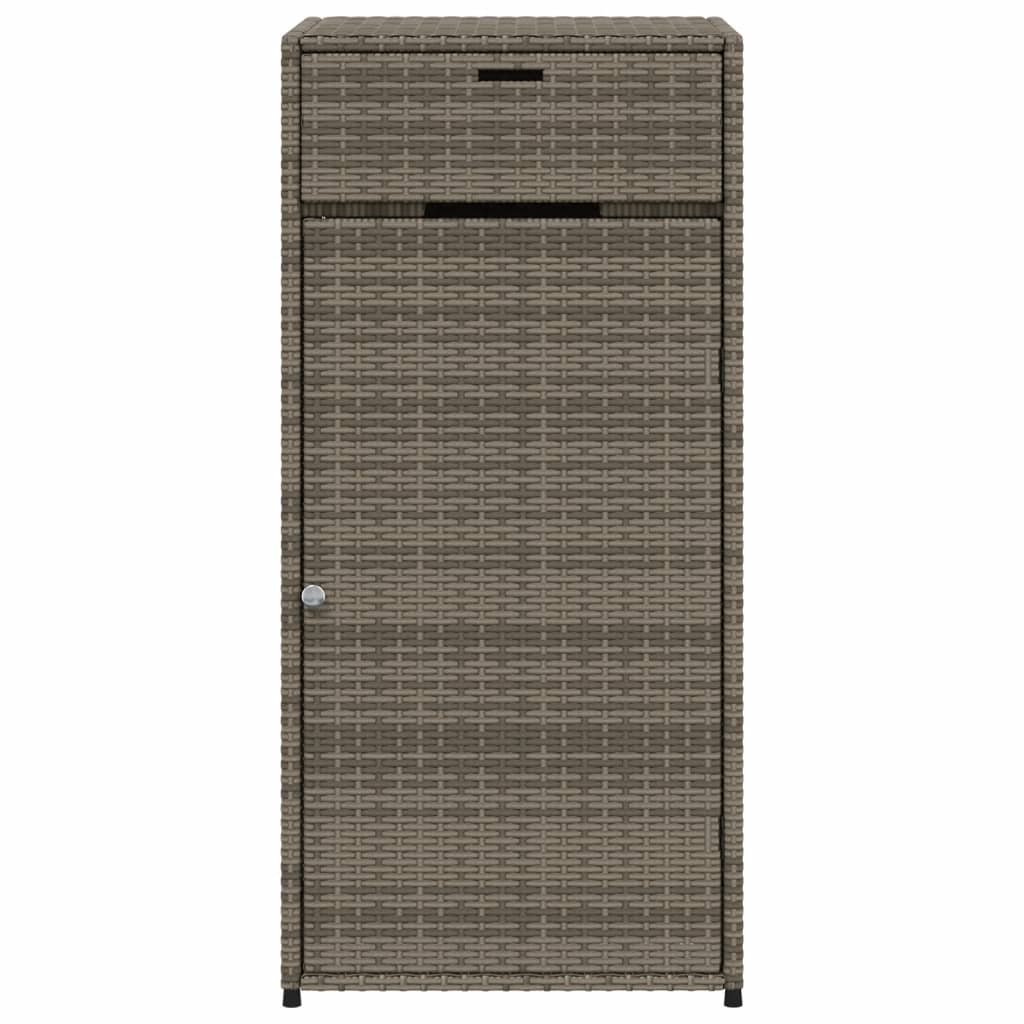 vidaXL Gartenschrank Grau 55x55x111 cm Poly Rattan