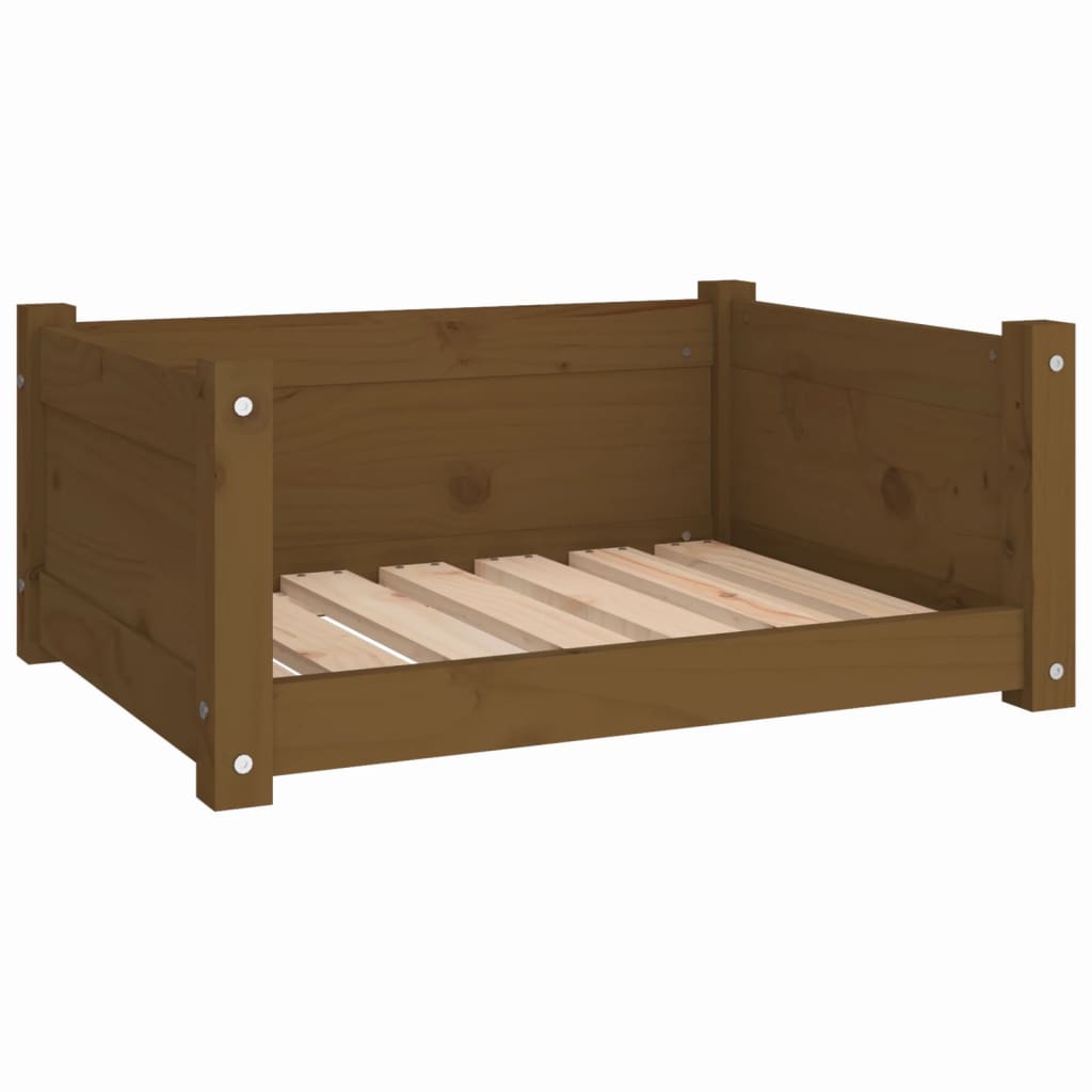 vidaXL Hundebett Honigbraun 65,5x50,5x28 cm Massivholz Kiefer