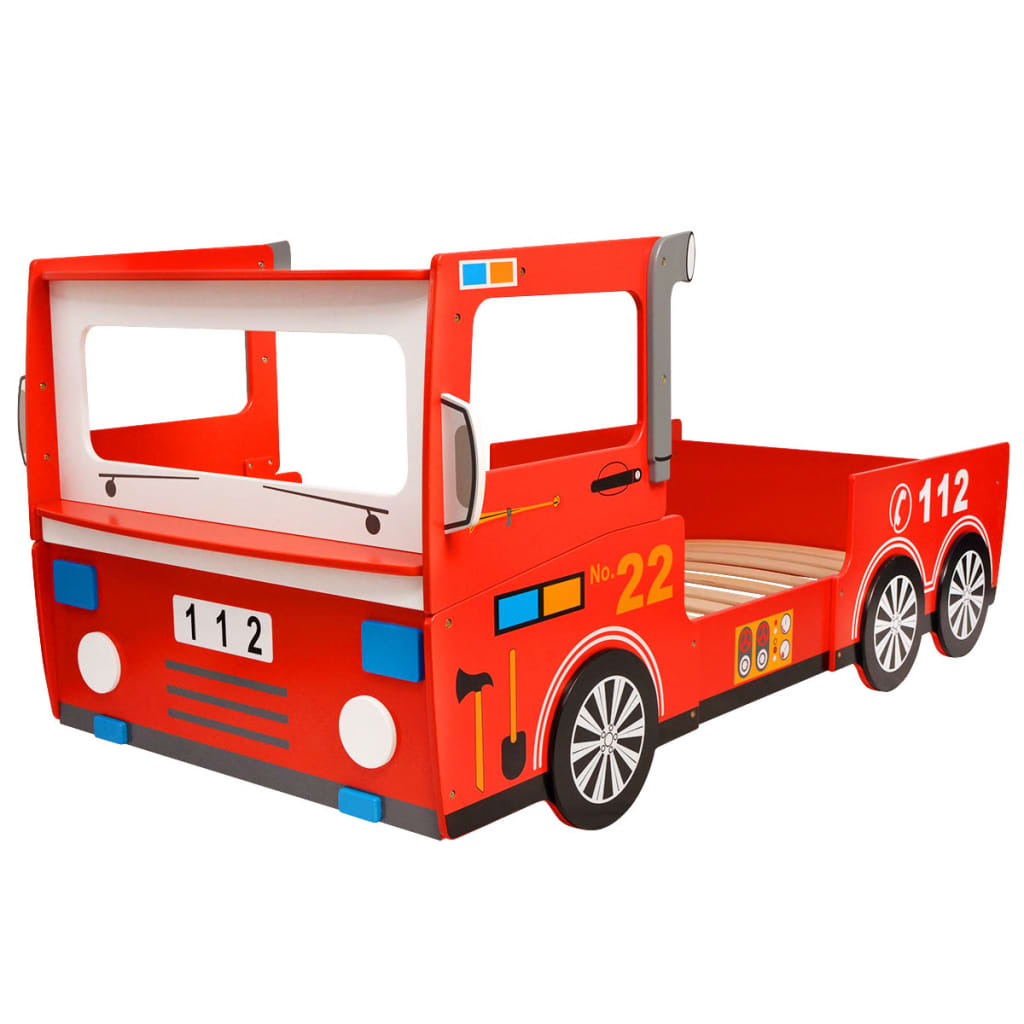vidaXL Kinderbett Feuerwehr 200 x 90 cm Rot