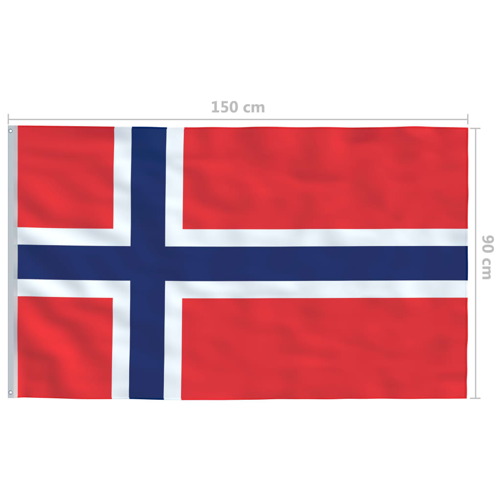 vidaXL Flagge Norwegens 90×150 cm