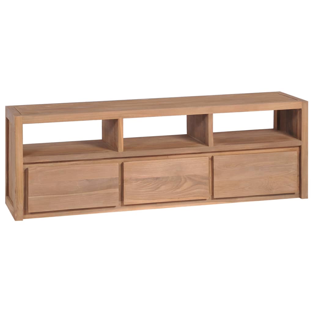 vidaXL TV-Schrank Massivholz Teak Natur 120×30×40 cm