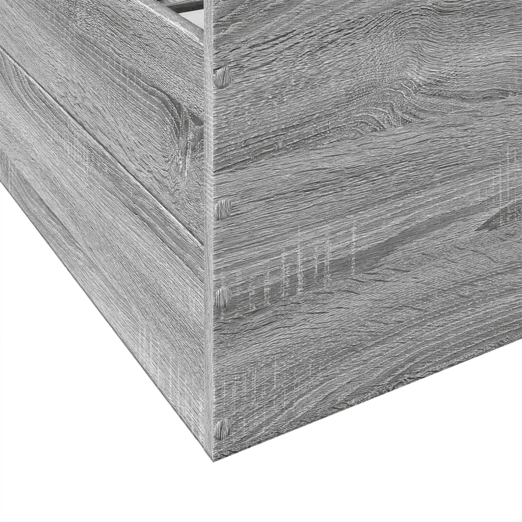 vidaXL Bettgestell mit Schubladen Grau Sonoma 90x200 cm Holzwerkstoff