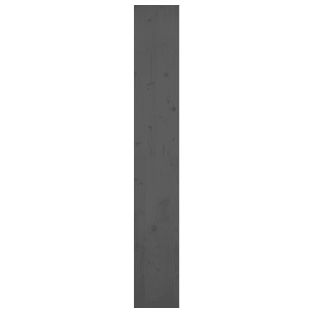 vidaXL Bücherregal/Raumteiler Grau 80x30x199,5 cm Massivholz Kiefer