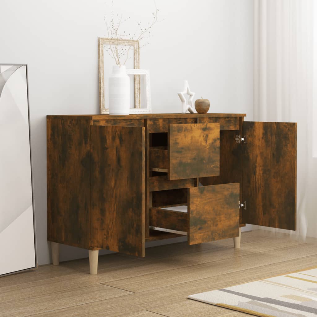 vidaXL Sideboard Räuchereiche 103,5x35x70 cm Holzwerkstoff