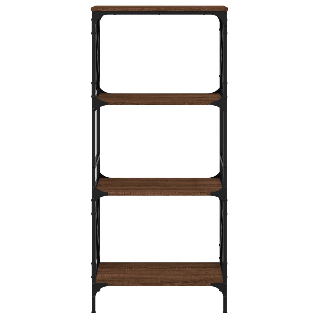 vidaXL Bücherregal 4 Böden Braun Eiche 59x35x132 cm Holzwerkstoff