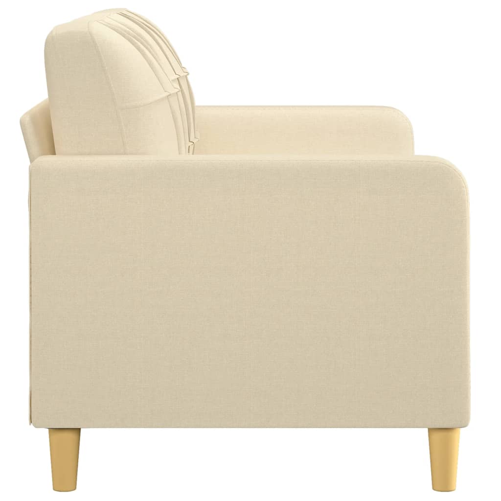 vidaXL 2-Sitzer-Sofa Creme 140 cm Stoff