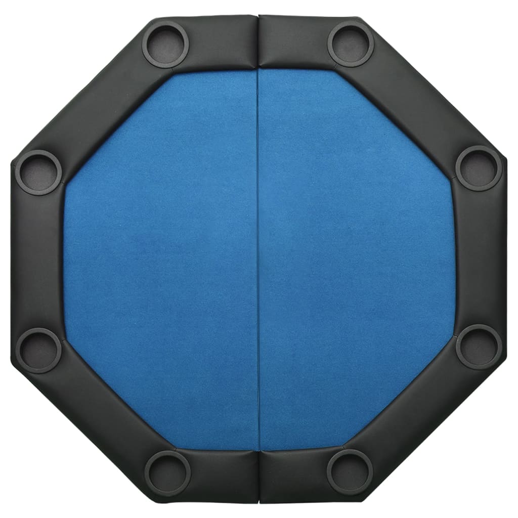 vidaXL Pokertisch Klappbar 8 Spieler Blau 108x108x75 cm