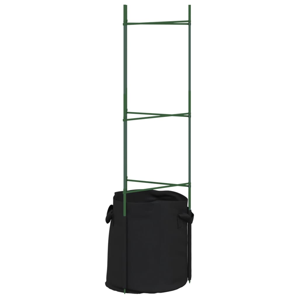 vidaXL Tomatenkäfig mit Pflanzsack 2 Stk. 116 cm Stahl und PP