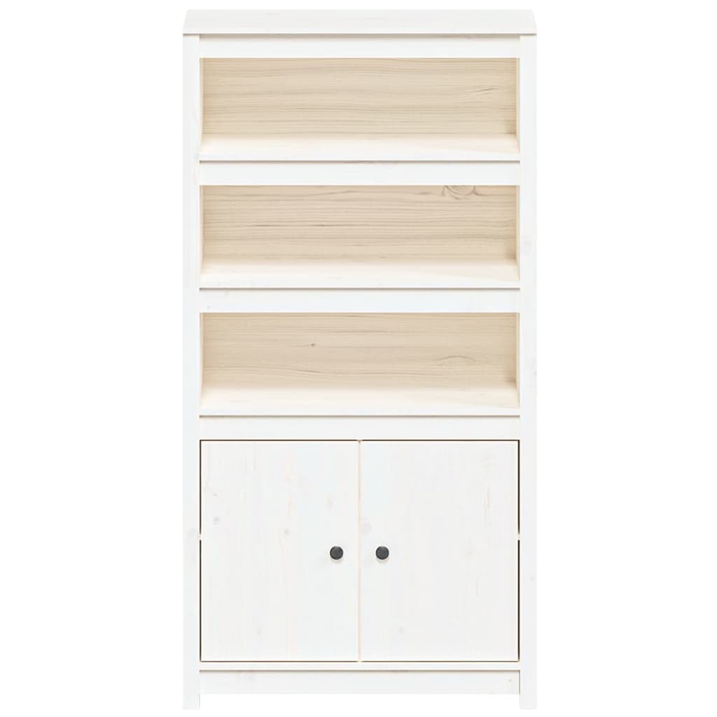 vidaXL Highboard Weiß 80x35x154 cm Massivholz Kiefer