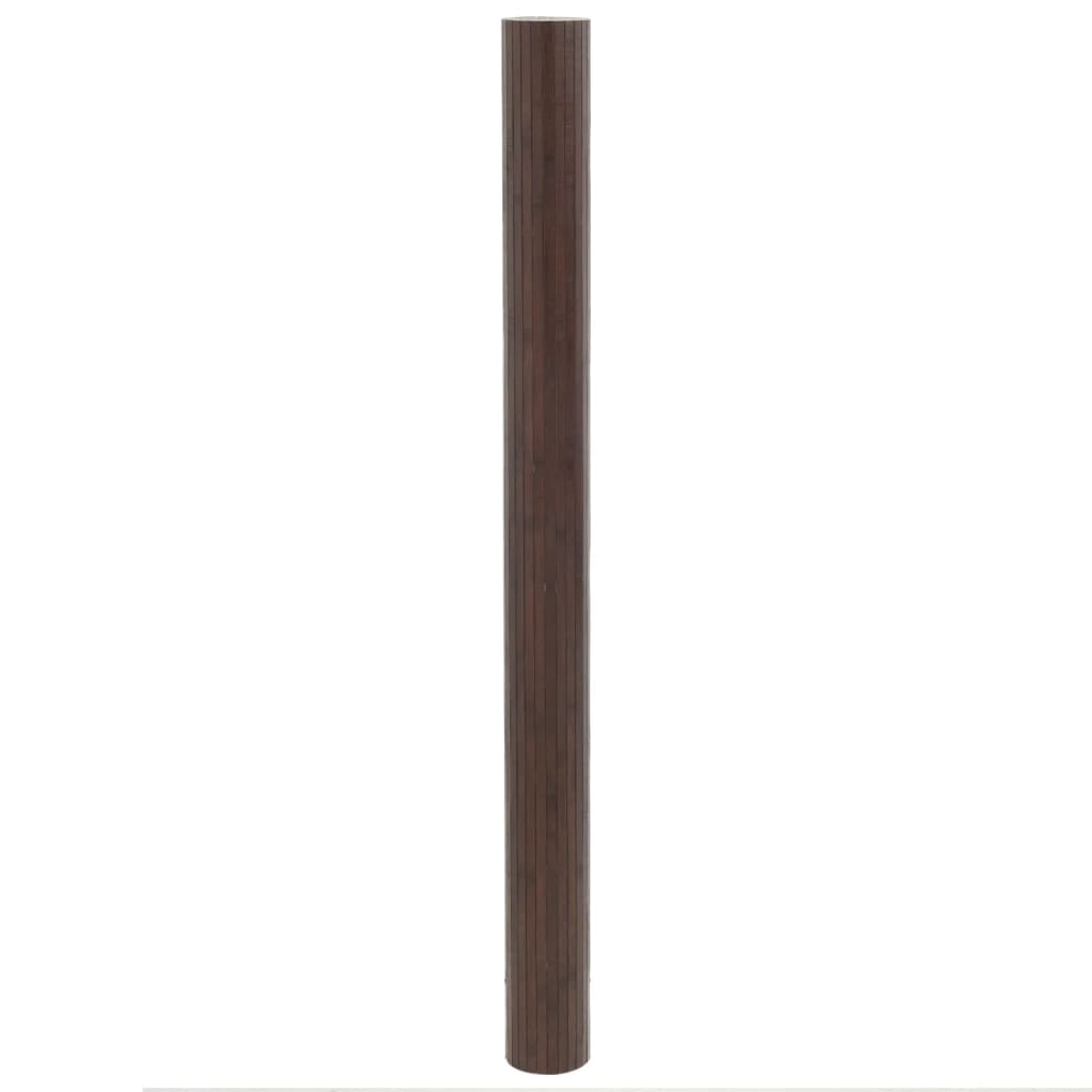 vidaXL Teppich Rechteckig Dunkelbraun 80x300 cm Bambus