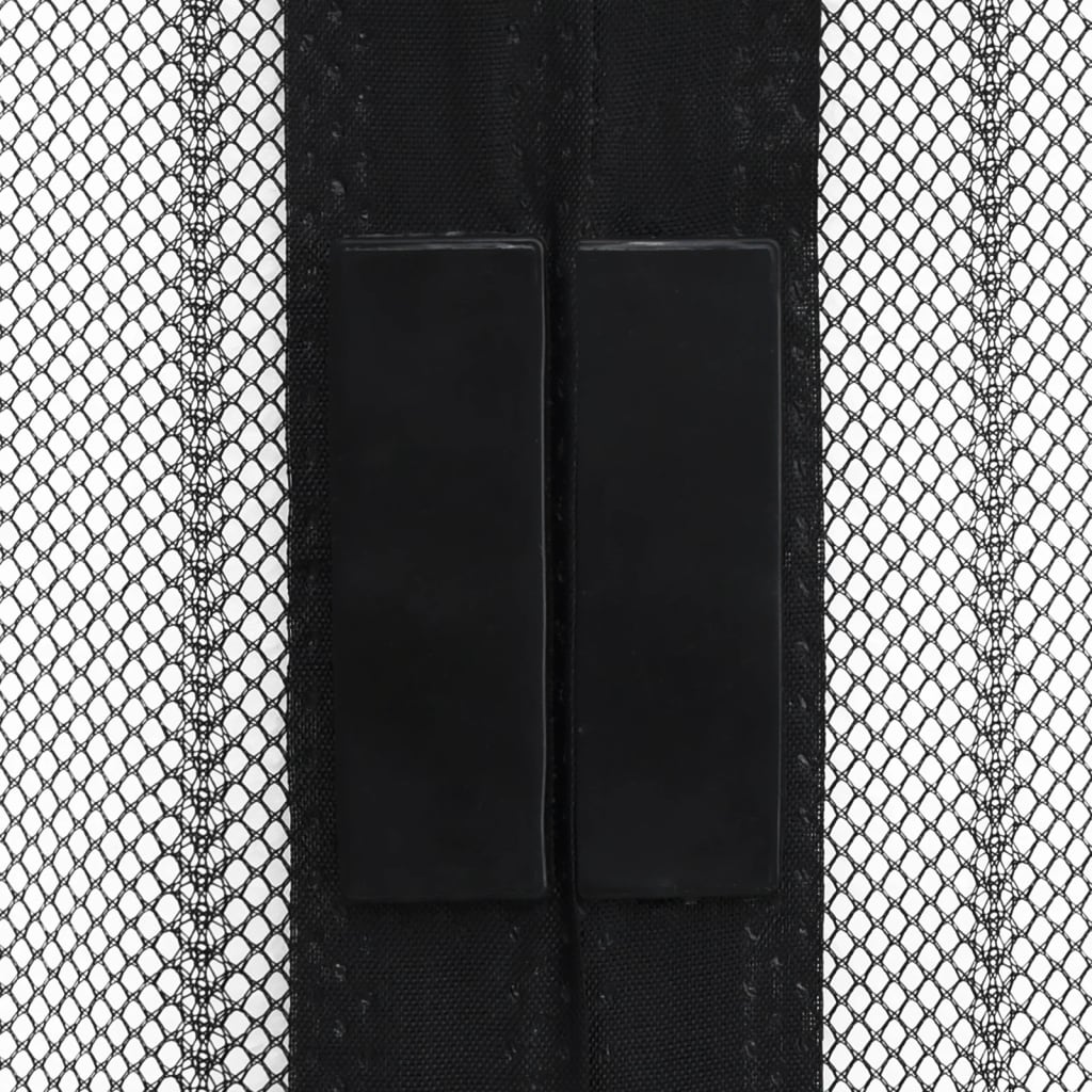 vidaXL Fliegengitter-Türvorhänge 2 Stk. Magnet Schwarz 230x160 cm
