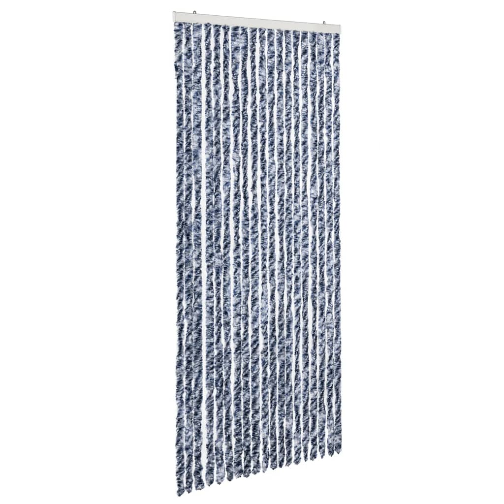vidaXL Insektenschutz-Vorhang Blau und Weiß 56x200 cm Chenille