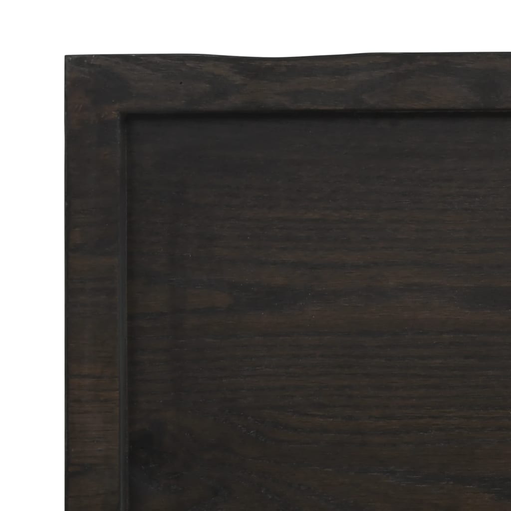 vidaXL Waschtischplatte Dunkelbraun 180x40x(2-6)cm Massivholz
