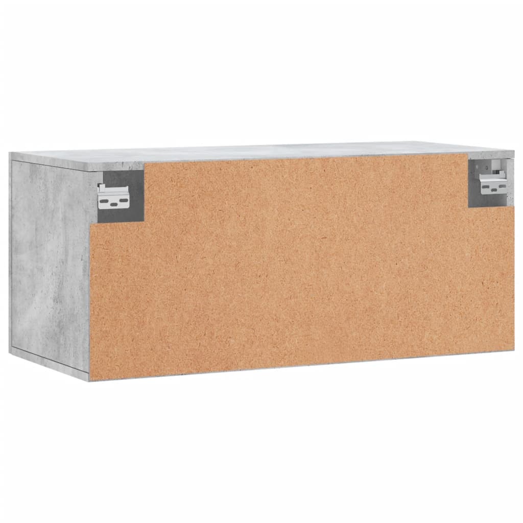 vidaXL Wandschrank Betongrau 80x36,5x35 cm Holzwerkstoff