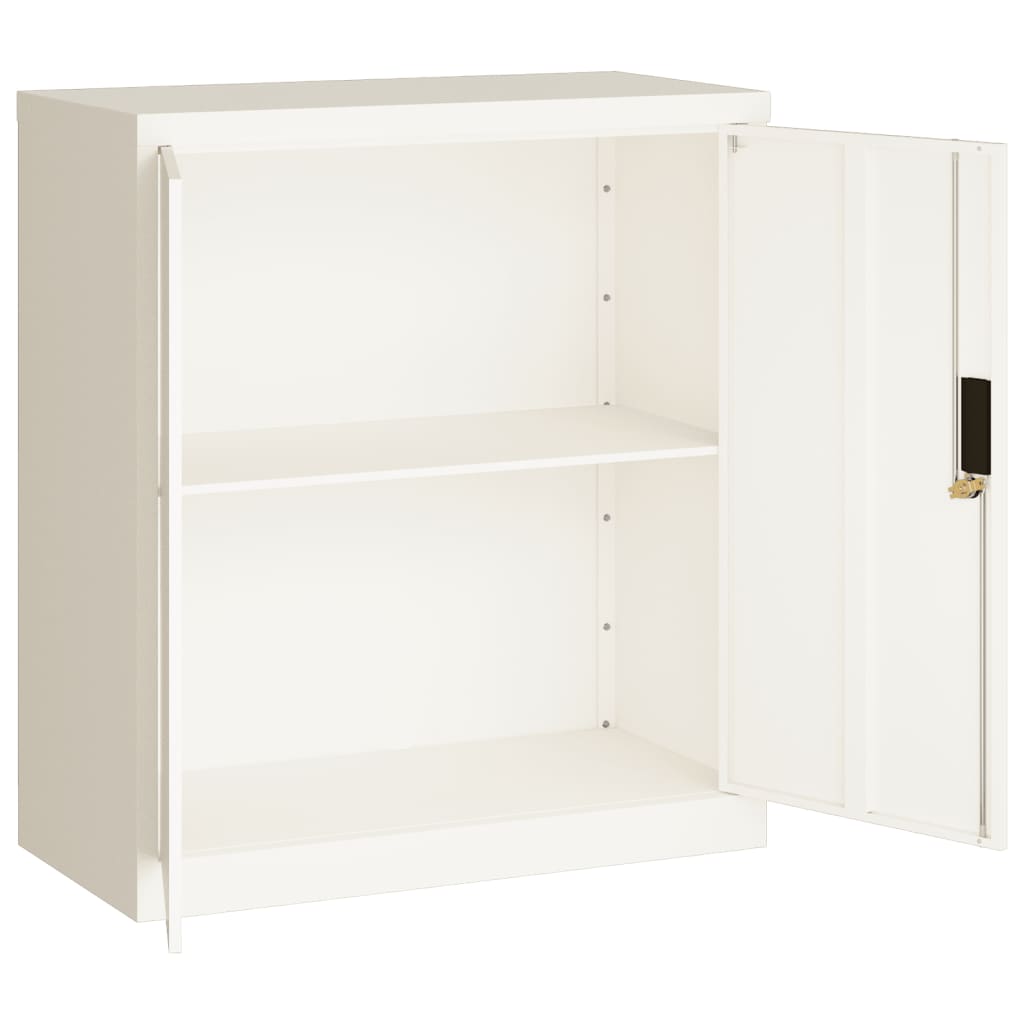 vidaXL Aktenschrank Weiß 79x40x90 cm Stahl